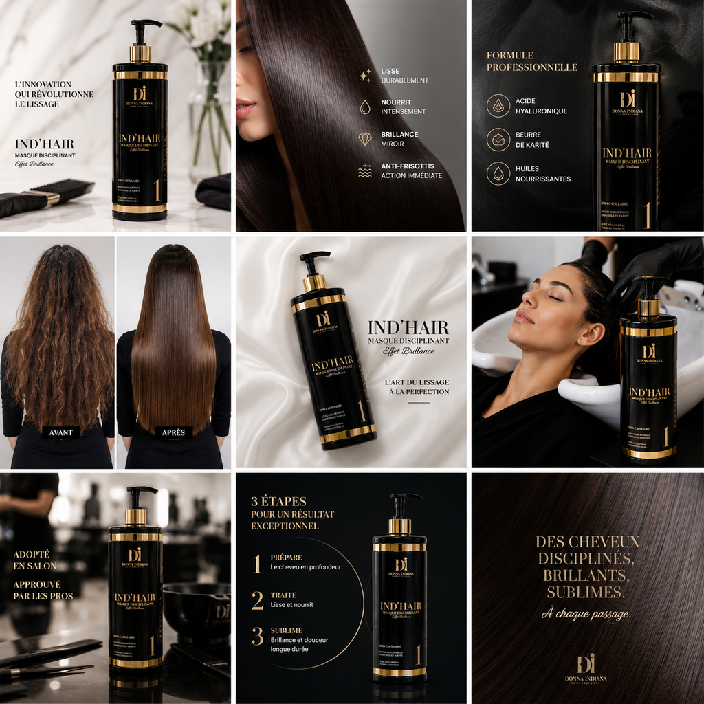 IND'HAIR Lissage Indien 1 L | Étape 1