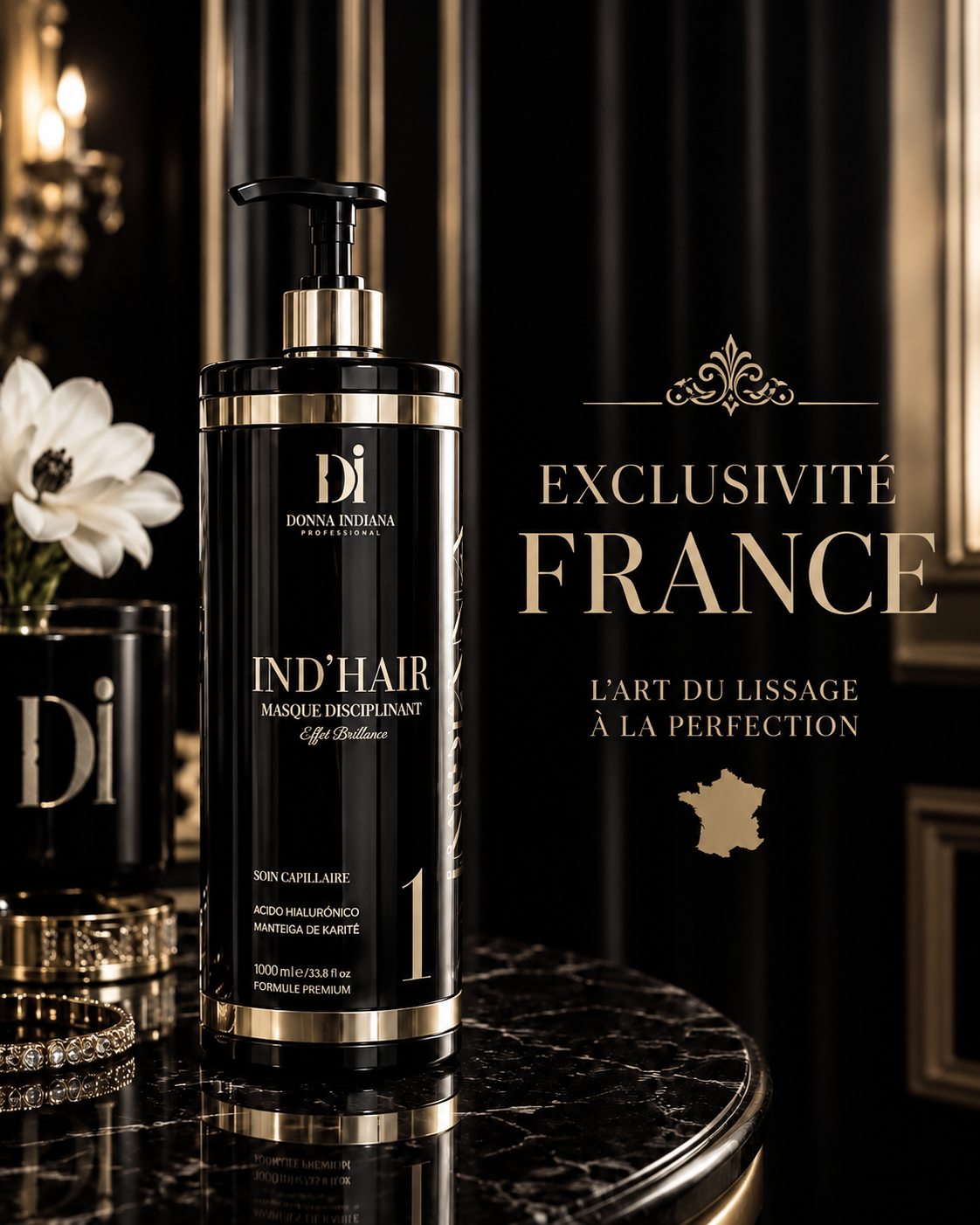 IND'HAIR Lissage Indien 1 L | Étape 1