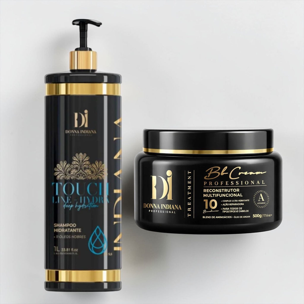 Duo Hydratant Donna Indiana – Shampooing Sans Sulfate + Masque Réparateur