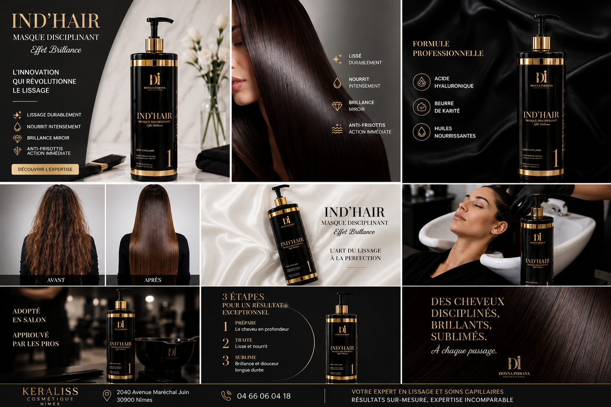 Kit IND'HAIR — Lissage + Shampoing Détox