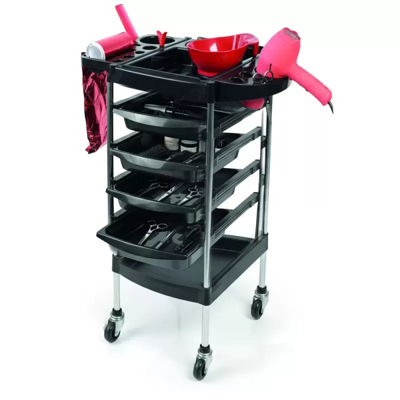 Table de coiffure noire 4 tiroirs
